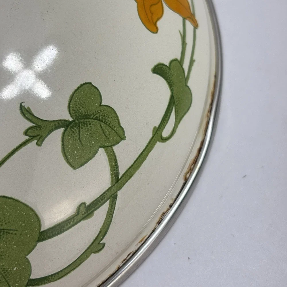 ASTA VILLEROY & BOCH Enamelware Geranium LID ONLY Replacement 6.5